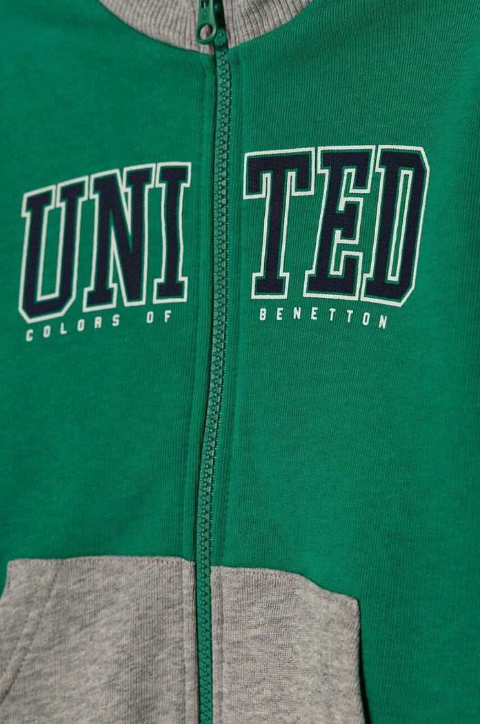 Chłopiec United Colors of Benetton bluza bawełniana dziecięca 3J70G5033.P.Seasonal zielony