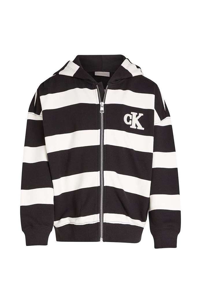 Calvin Klein Jeans bluza bawełniana dziecięca IB0IB02332.9BYH czarny AW24