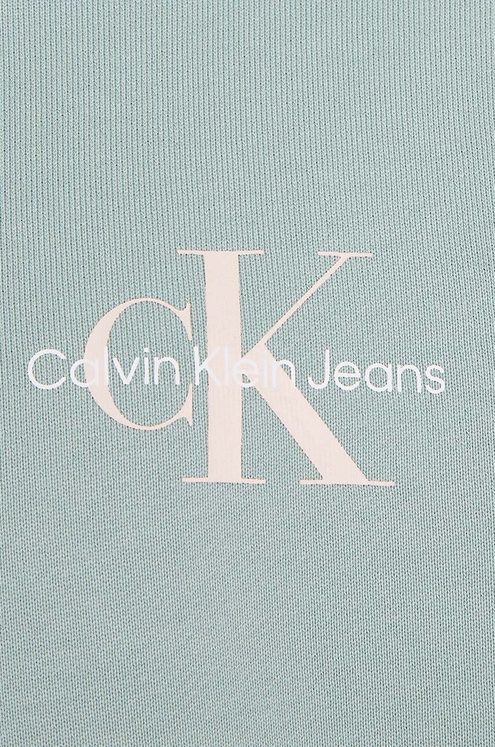Detská bavlnená mikina Calvin Klein Jeans zelená IU0IU00266.128.176.9BYH