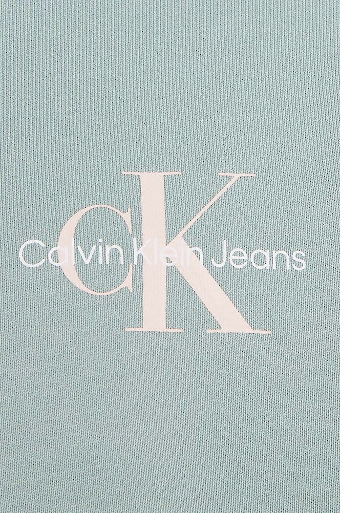 Detská bavlnená mikina Calvin Klein Jeans zelená IU0IU00266.128.176.9BYH
