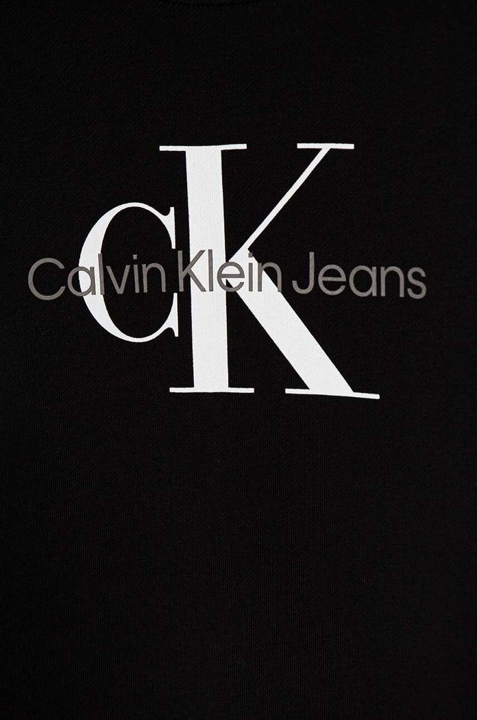 Calvin Klein Jeans hanorac de bumbac pentru copii negru IU0IU00675.128.176.9BYH