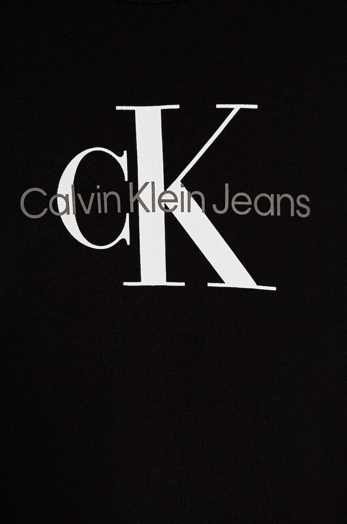 Calvin Klein Jeans hanorac de bumbac pentru copii negru IU0IU00675.128.176.9BYH