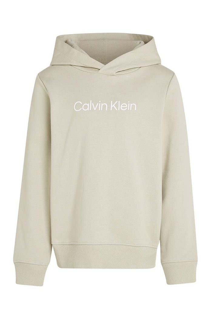 Παιδική βαμβακερή μπλούζα Calvin Klein Jeans IU0IU00679.128.176.9BYH μπεζ AW24