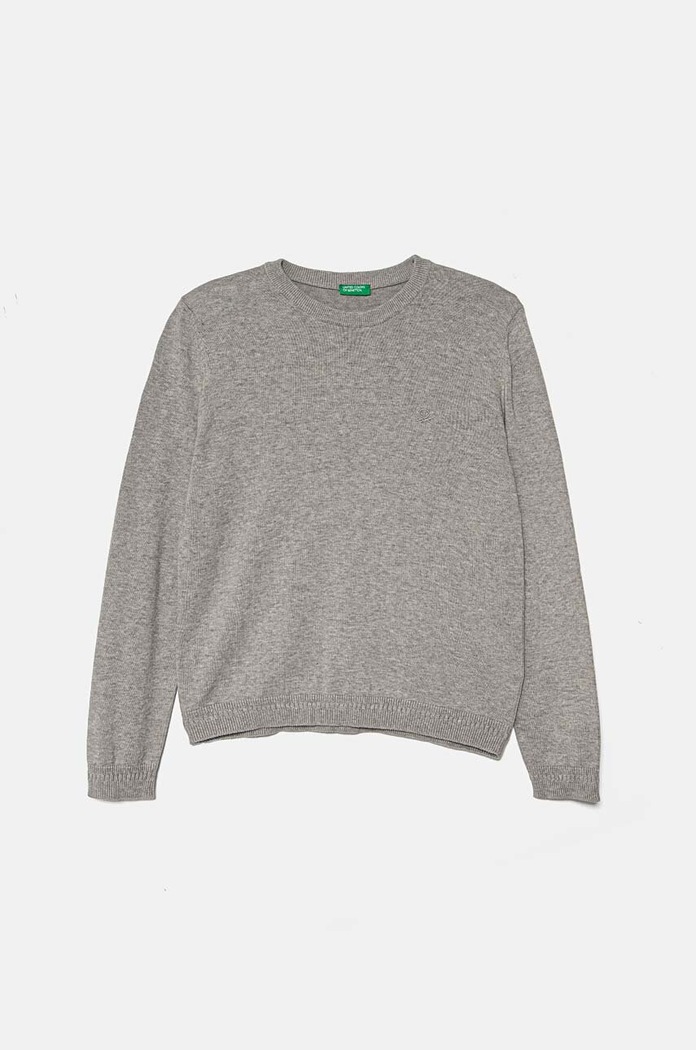 United Colors of Benetton sweter bawełniany dziecięcy pozostałe szary 1294C106Y.G.Seasonal