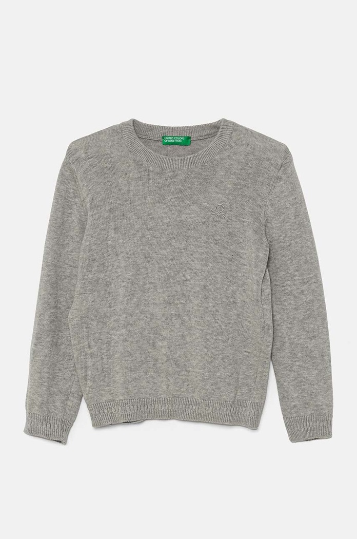 Παιδικό βαμβακερό πουλόβερ United Colors of Benetton άλλο γκρί 1294G100P.P.Seasonal
