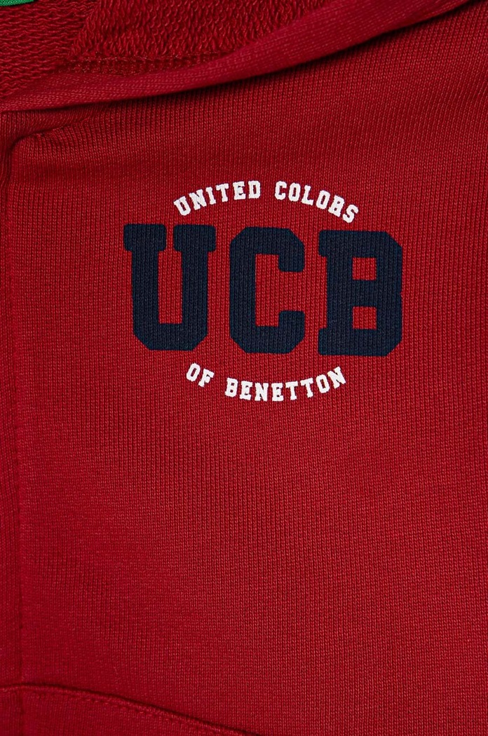 Αγορίστικα Παιδική βαμβακερή μπλούζα United Colors of Benetton 3J68G5034.P.Seasonal μπορντό