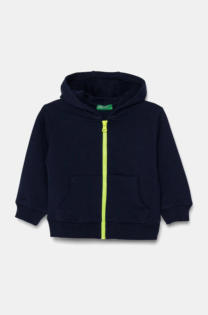 Παιδική βαμβακερή μπλούζα United Colors of Benetton 3FWYG5039.P.Seasonal σκούρο μπλε AW24