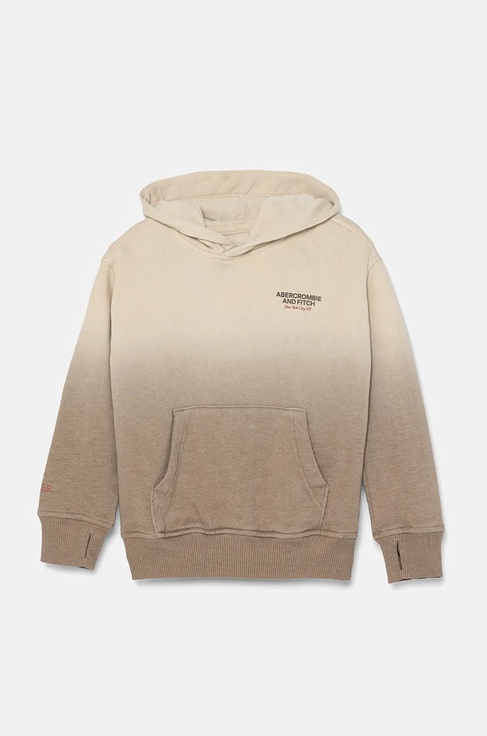 Abercrombie & Fitch bluza dziecięca z kapturem beżowy KI222.4127