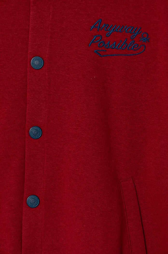 Chłopiec United Colors of Benetton bluza bawełniana dziecięca 32N4C503V.G.Seasonal bordowy