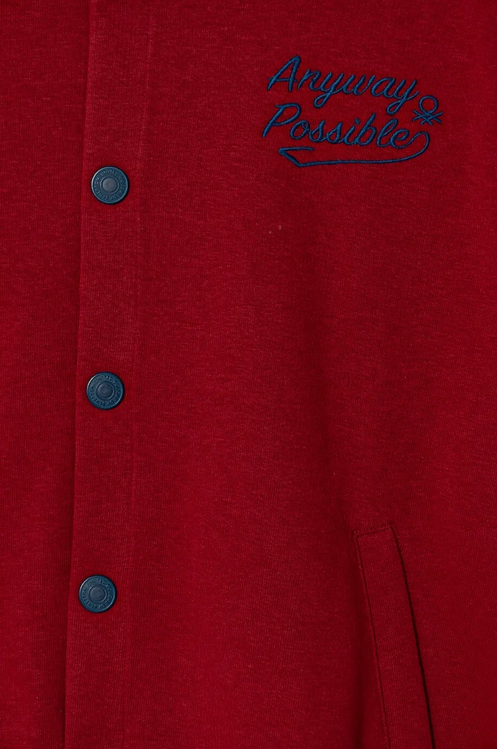 Chłopiec United Colors of Benetton bluza bawełniana dziecięca 32N4C503V.G.Seasonal bordowy