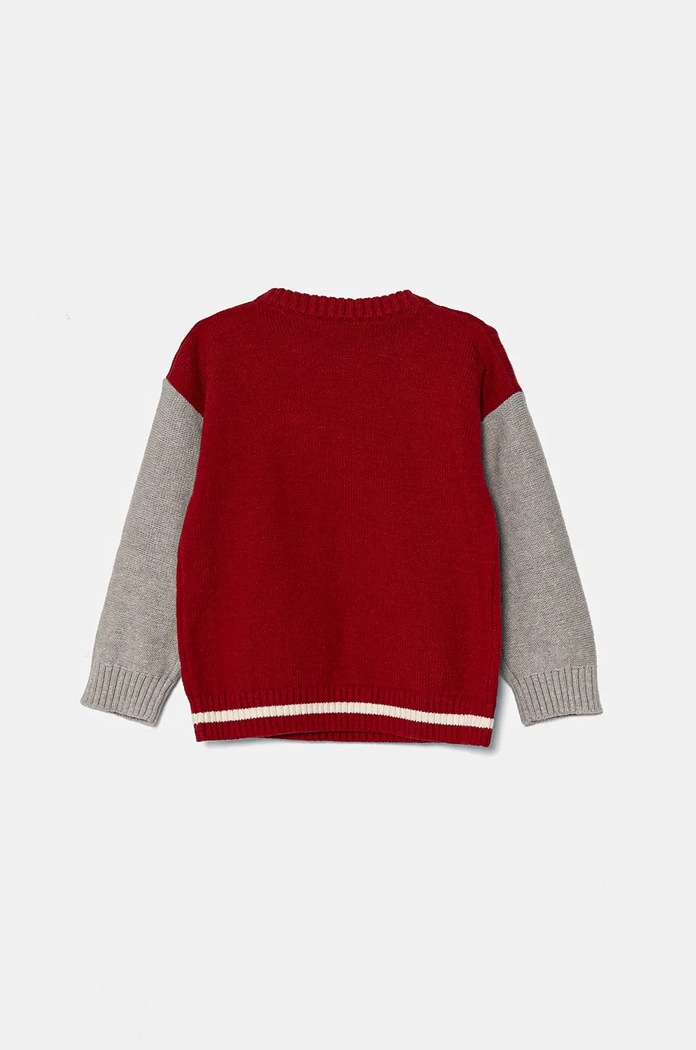 Dječji pulover s postotkom vune United Colors of Benetton 1WUAH1027.P.Seasonal bordo AW24