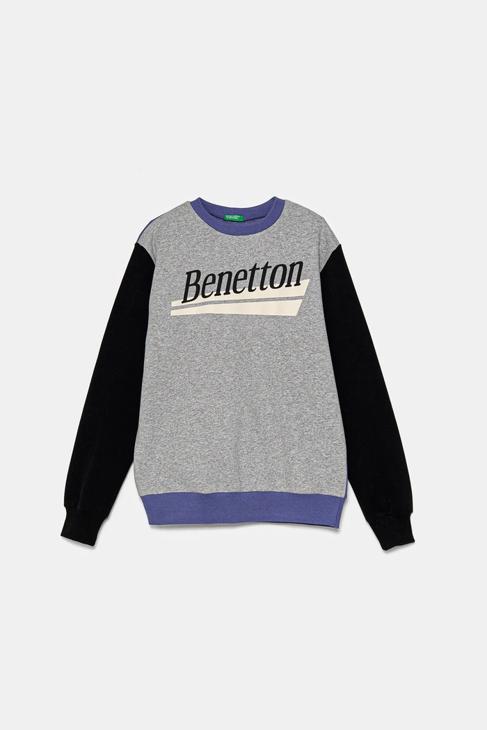 United Colors of Benetton bluza dziecięca wzorzyste szary 3EB5C10KS.G.Seasonal