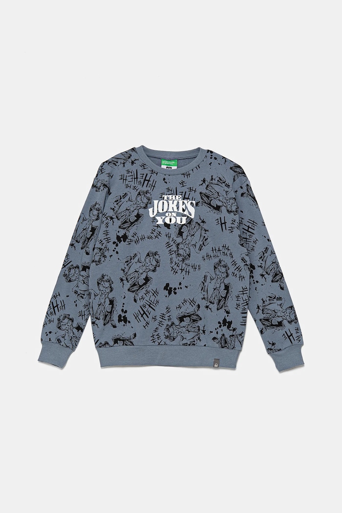 United Colors of Benetton bluza bawełniana dziecięca wzorzyste niebieski 3IIMC10MH.G.Seasonal