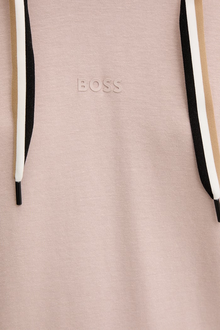 BOSS домашен суичър дамски CP Stripe Hoodie 50524760 бежов