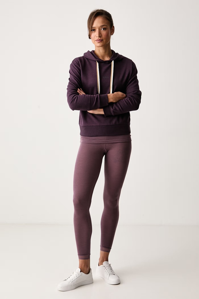 BOSS Bluza lounge damska CP Stripe Hoodie 50524760 fioletowy SS26