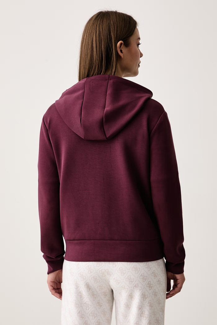 Odzież Guess Bluza rozpinana damska OLYMPE V4YQ06.KCAY2 bordowy