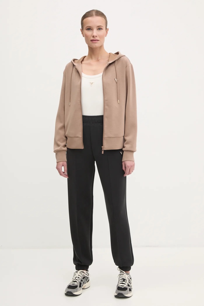 Guess bluza rozpinana damska OLYMPE V4YQ06.KCAY2 brązowy SS26