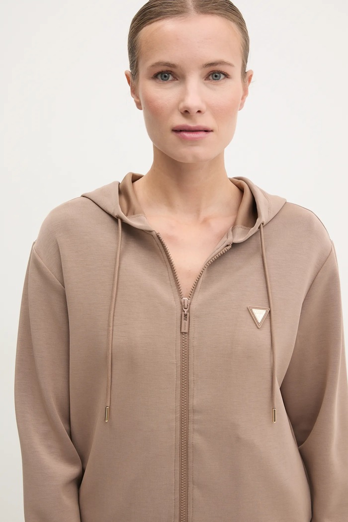 Guess bluza rozpinana damska OLYMPE V4YQ06.KCAY2 brązowy