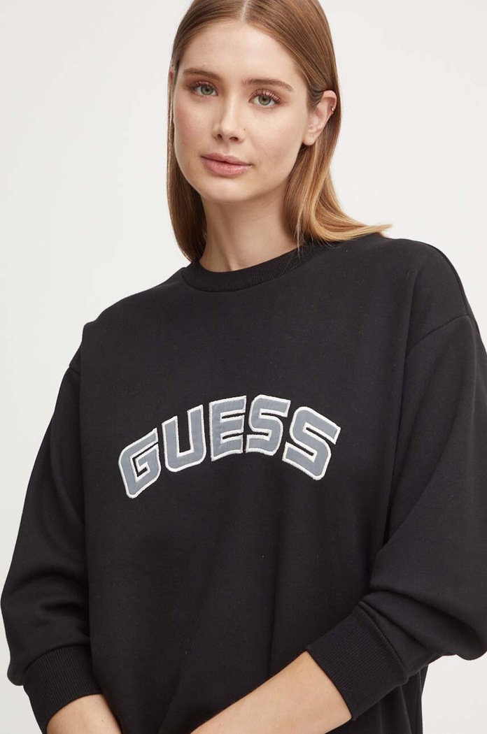 Mikina Guess YVETTE bez kapuce černá V4YQ12.KC3D2