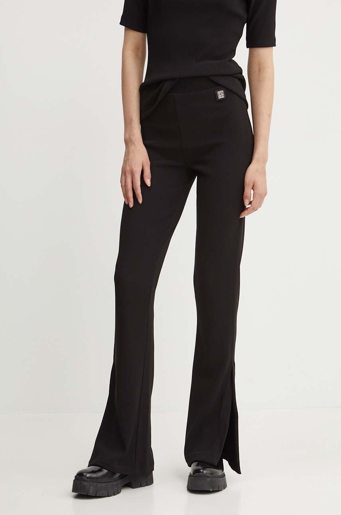 HUGO legginsy z elastanem czarny 50517459