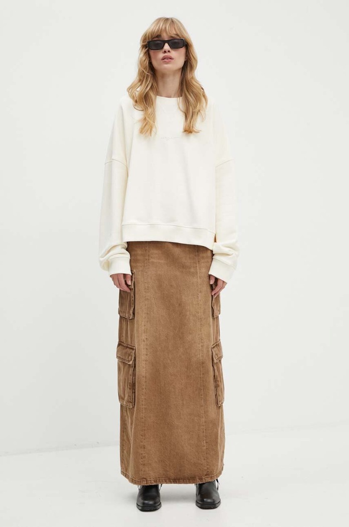 MSGM bluza bawełniana 3741MDM78.247795 beżowy AW24