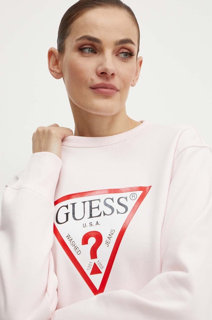 Μπλούζα Guess ροζ W2YQ16.KBA11