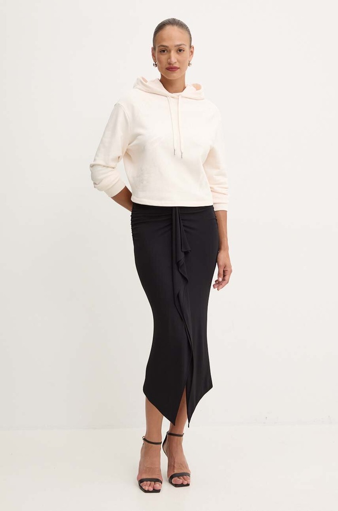 Armani Exchange Bluza bawełniana 6DYM81.YJFZZ beżowy AW24