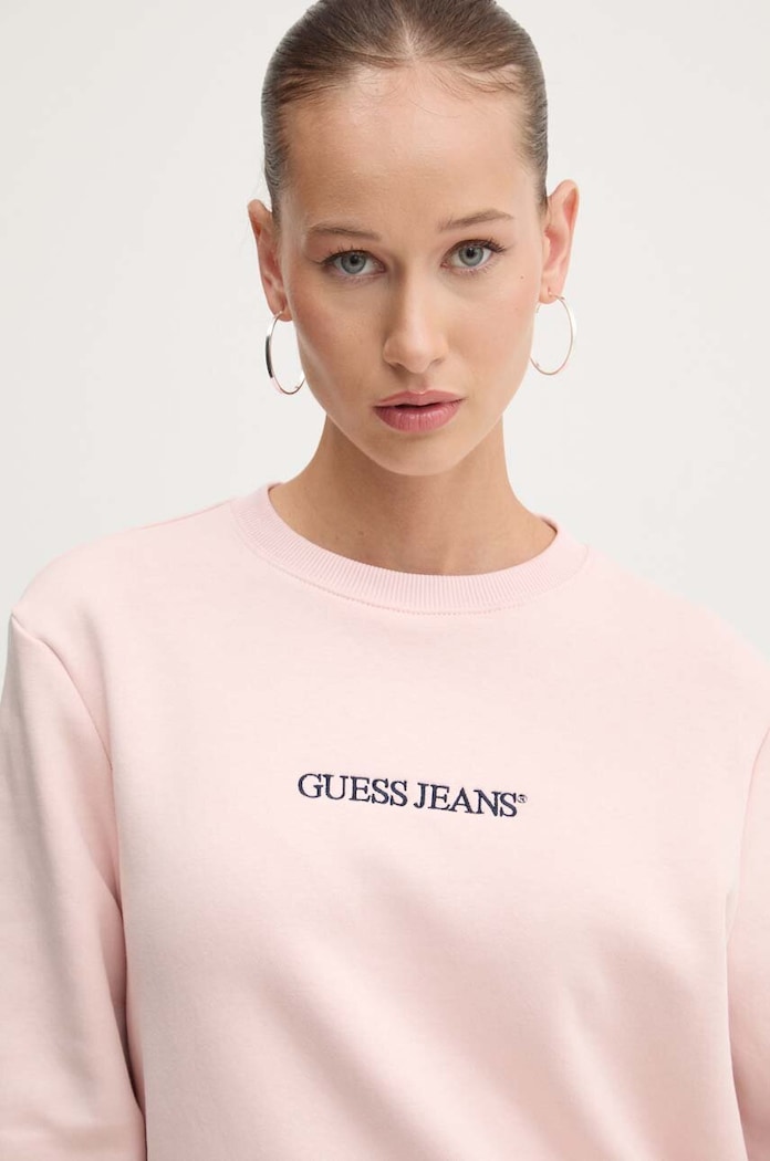 Mikina Guess Jeans růžová W4YQ10.KC811