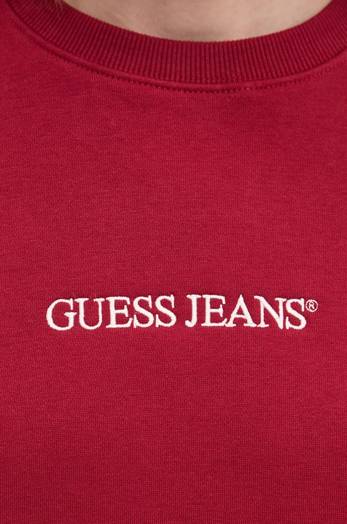 Guess Jeans mikina dámská s bavlnou W4YQ10.KC811 červená