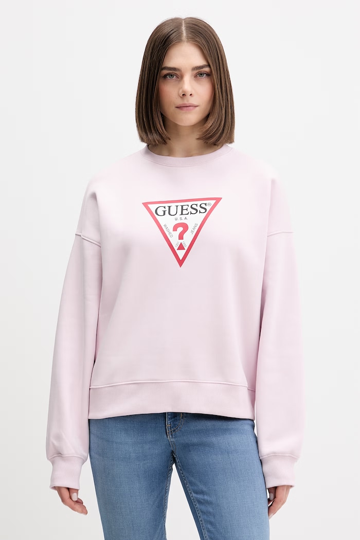 Mikina Guess Jeans bez kapuce růžová W4YQ00.KC811