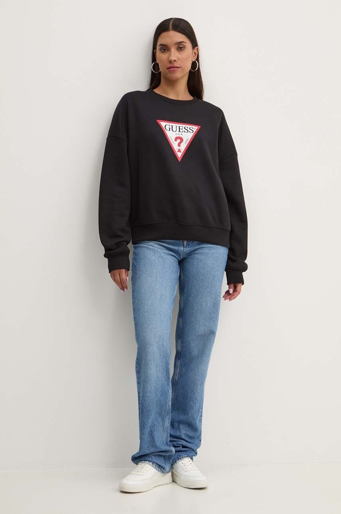 Μπλούζα Guess Jeans W4YQ00.KC811 μαύρο SS26