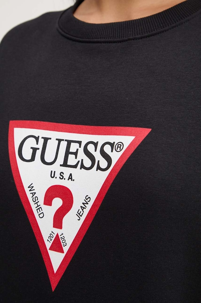 Μπλούζα Guess Jeans W4YQ00.KC811 μαύρο