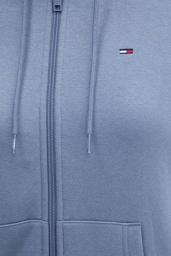 Tommy Jeans cipzáras melegítőfelső női pamuttal DW0DW19729 kék