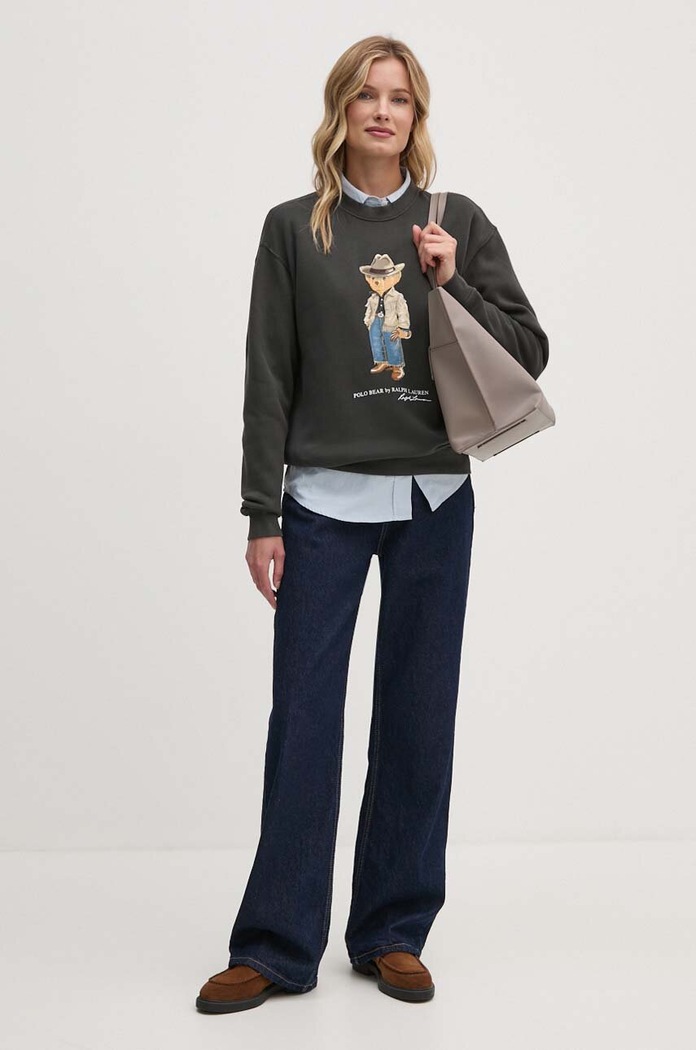 Μπλούζα Polo Ralph Lauren 211941193 γκρί AW24