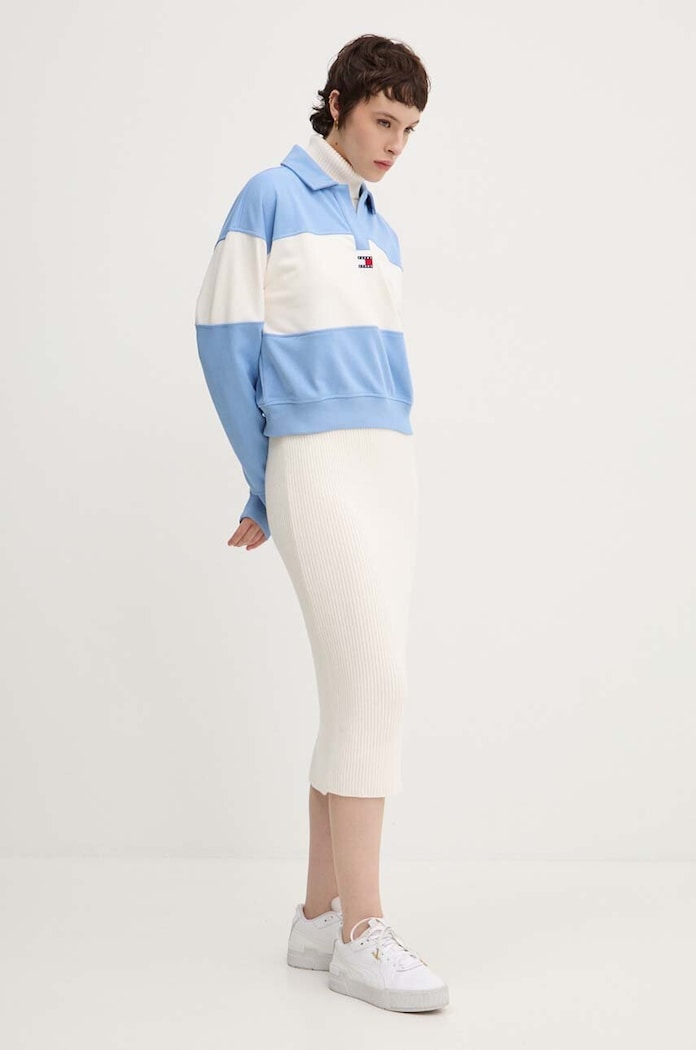 Tommy Jeans bluza DW0DW18705 albastru AW24