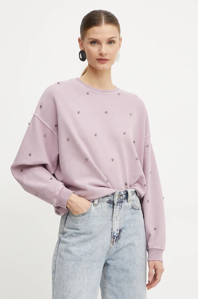 Μπλούζα Pinko χωρίς κουκούλα ροζ 104387.A297