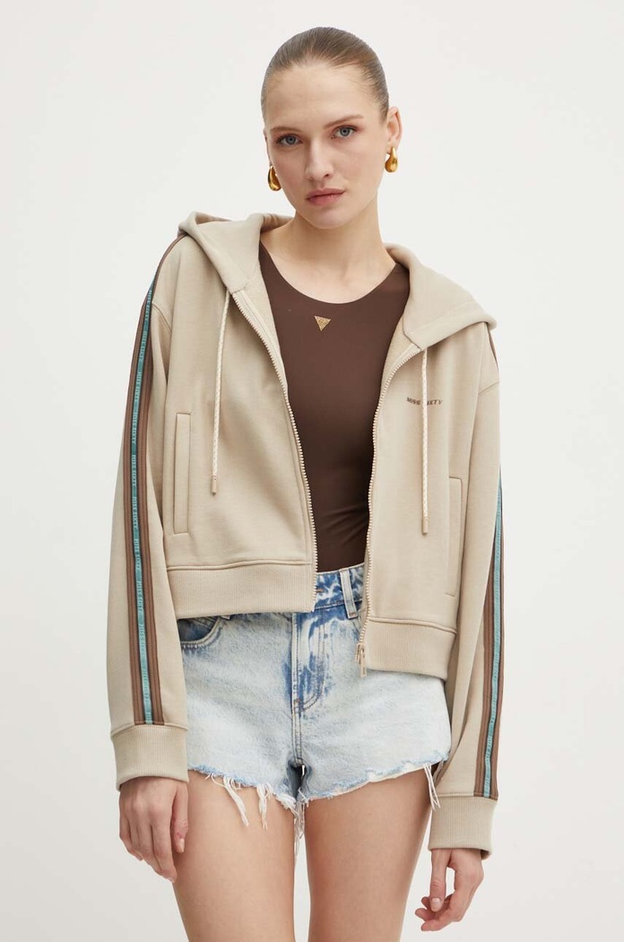 Mikina Miss Sixty 6L2TJ0140000 TJ0140 SWEATER JACKET s kapucí béžová 6L2TJ0140000