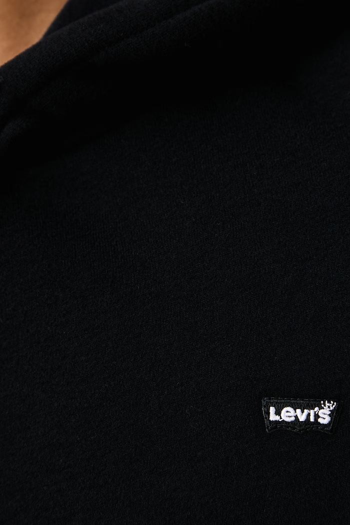 Pulover s kapuco ženski z bombažem EVERYDAY HOODIE Levi's črna A5943