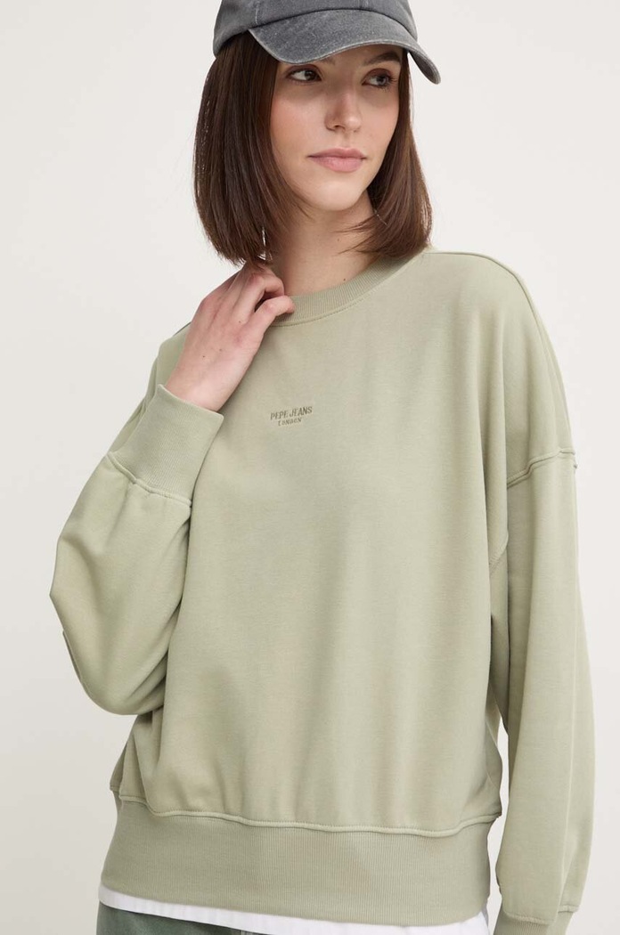 Dukserica Pepe Jeans EVELYN bez uzorka zelena PL581442