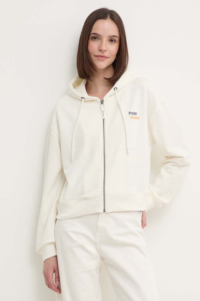 Pepe Jeans bluza EDNA z kapturem beżowy PL581445