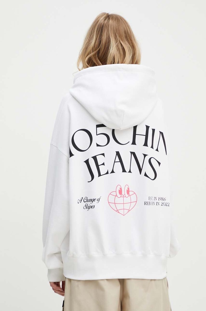 Odzież Moschino Jeans bluza bawełniana 1701.8233 biały