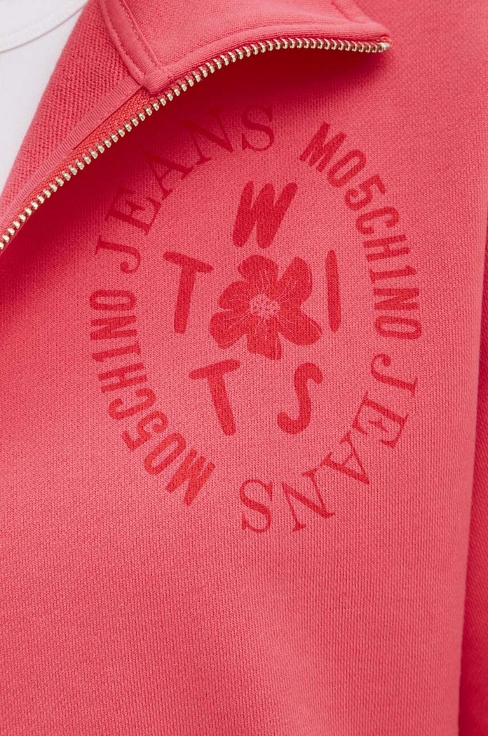 Bavlněná mikina Moschino Jeans 1702.8233 růžová