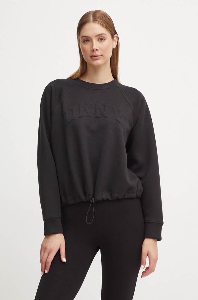 Dkny bluza aplikacja czarny DP4T9946