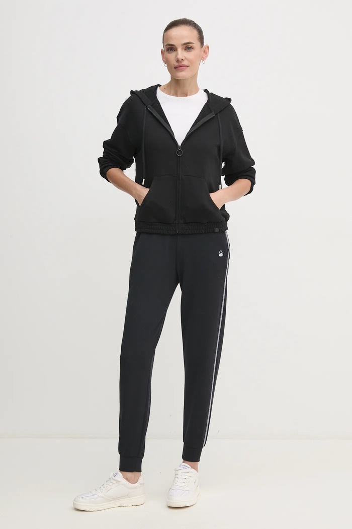 Μπλούζα United Colors of Benetton 31NB3M06U μαύρο NC24