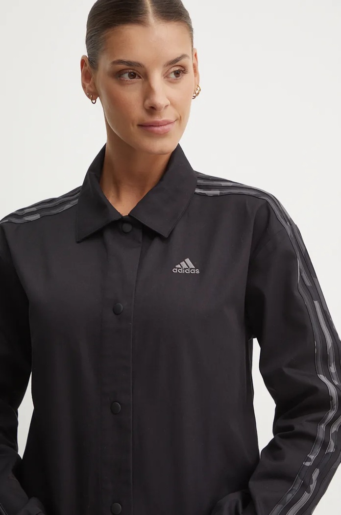 Памучно яке adidas Camo черен IX3704