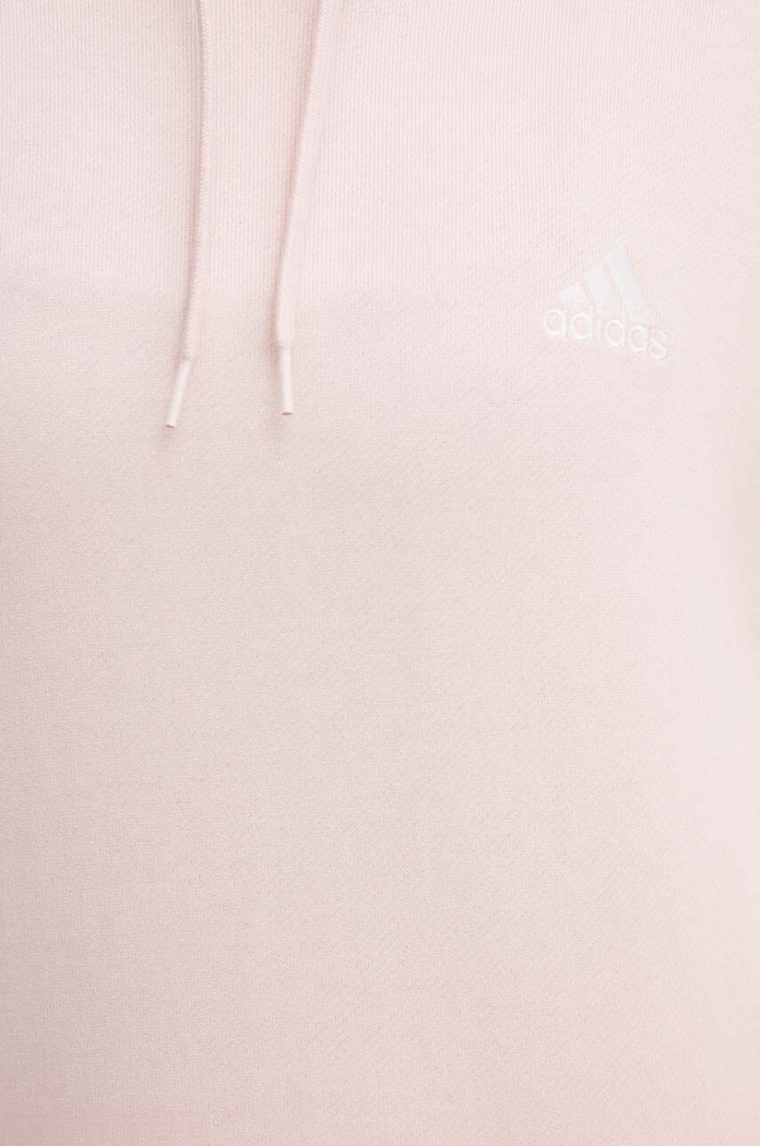 Bavlněná mikina adidas Essentials IY4214 růžová