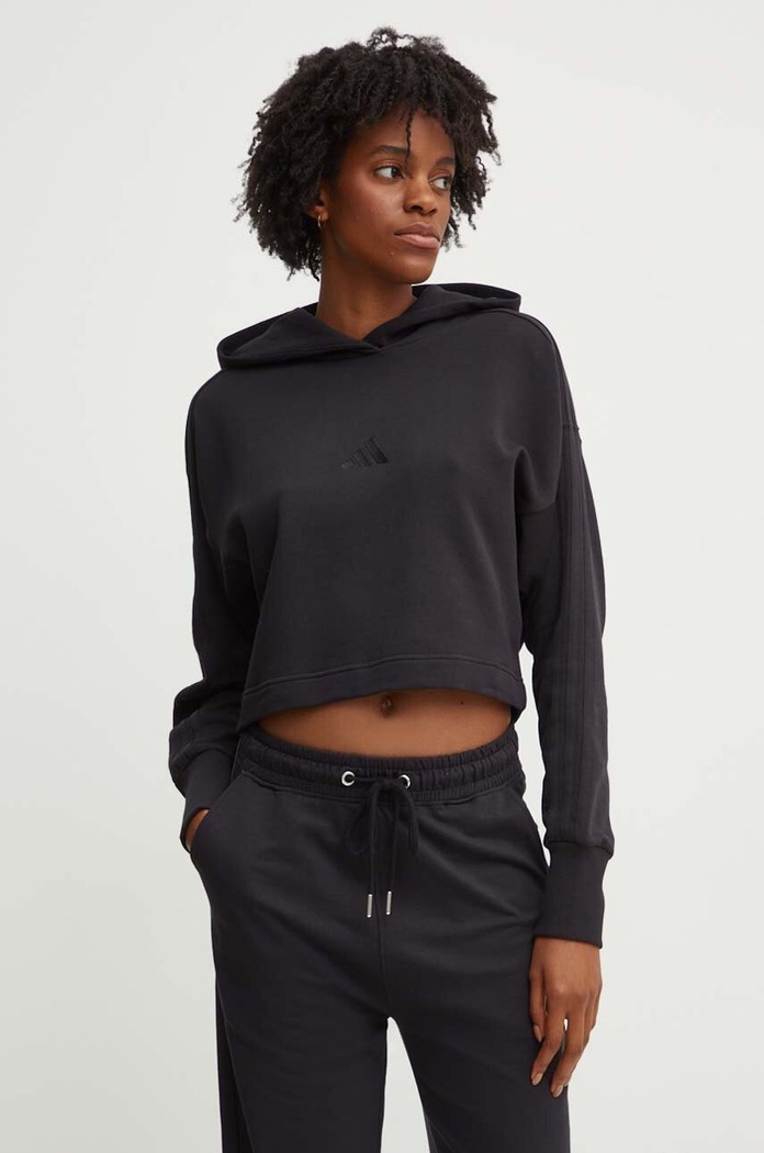 Памучен суичър adidas All SZN памук черен JI9104
