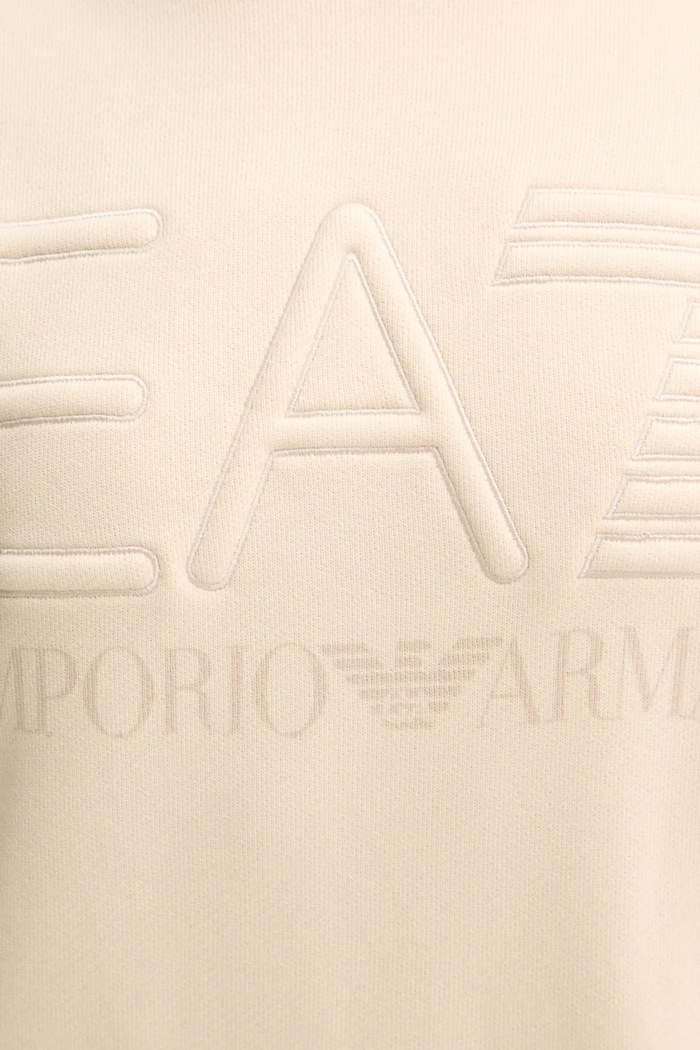 Bavlněná mikina EA7 Emporio Armani PJOPZ.6DUM14.1713 béžová