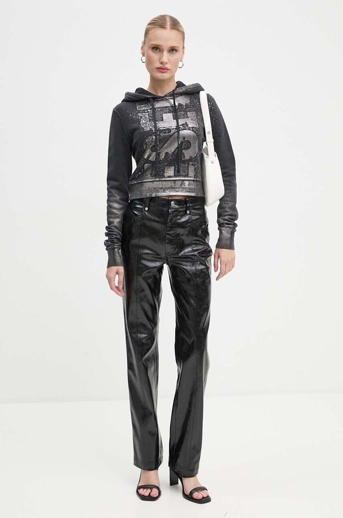 Diesel bluza bawełniana F-SLIMMY-HOOD-P6 A14969.0AJEA szary AW24
