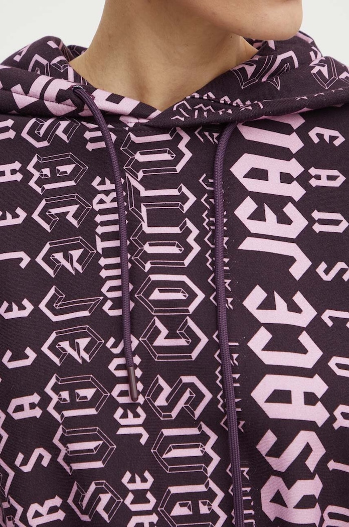 Pamučna dukserica Versace Jeans Couture 77HAI314.FS172 ljubičasta